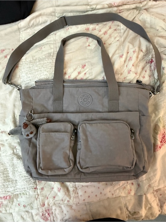Kipling Handbags - Kipling Neutral Gray Everyday Tote with Front Zip